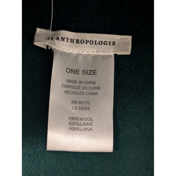 Anthropologie 100% Wool Forest Green Mod Felt Bucket Hat O/S Winter Chic - Picture 6 of 6